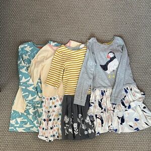 Mini Boden and Hanna Andersson LongSleeve Dress Bundle